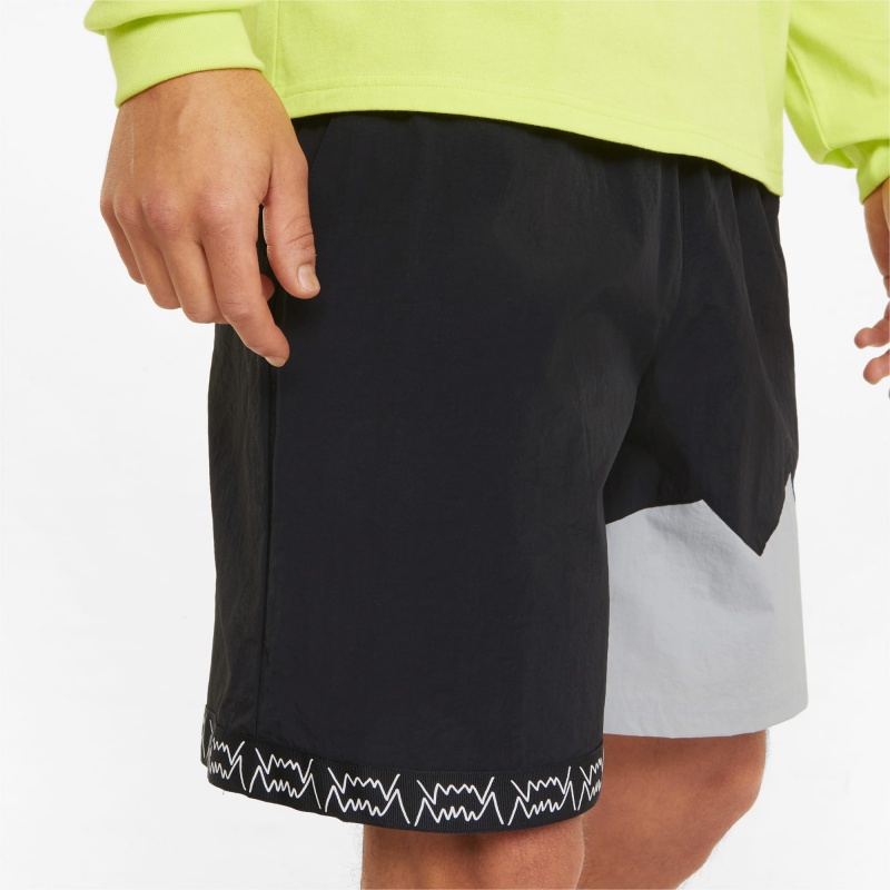 Short Puma Jaws Woven Basketball Negros | 41298VBWF