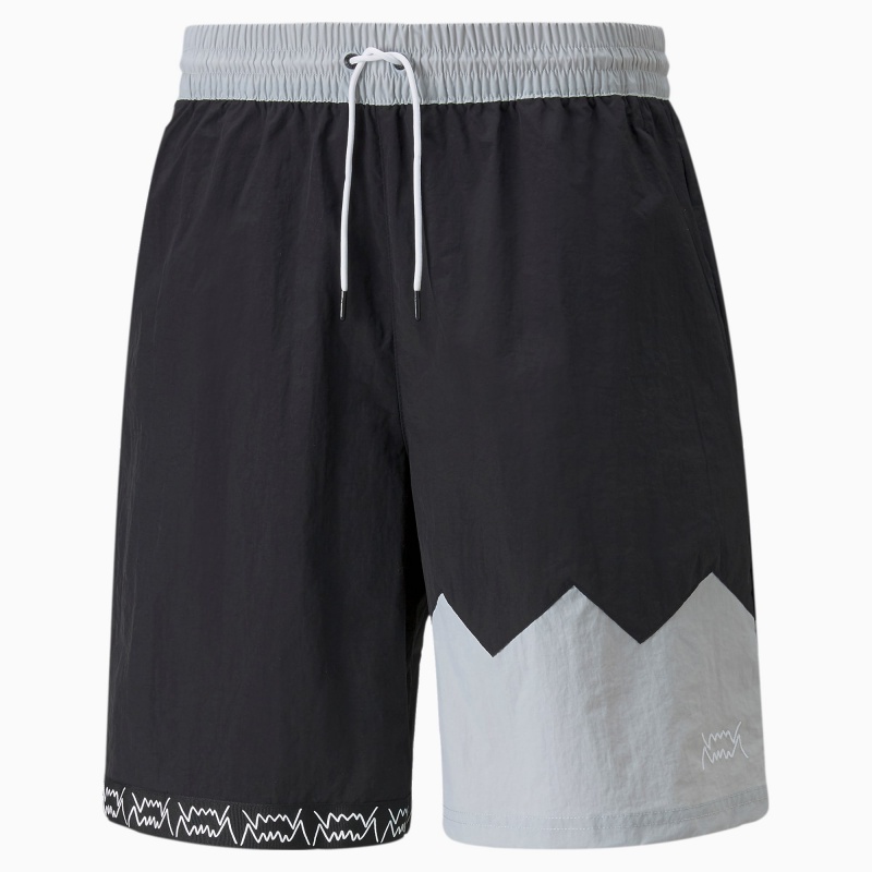 Short Puma Jaws Woven Basketball Negros | 41298VBWF