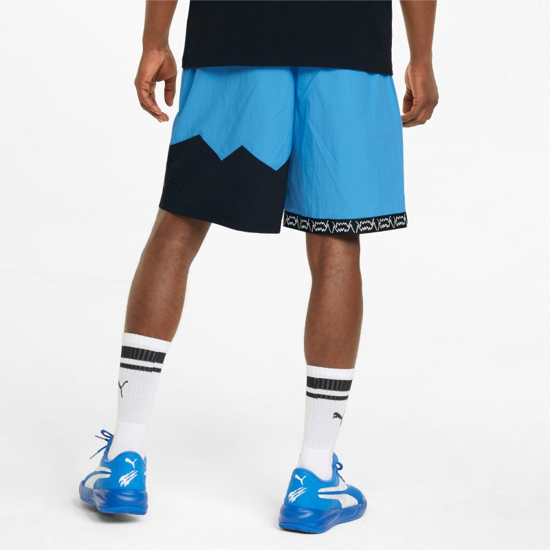 Short Puma Jaws Woven Basketball Negros | 67241UDLF