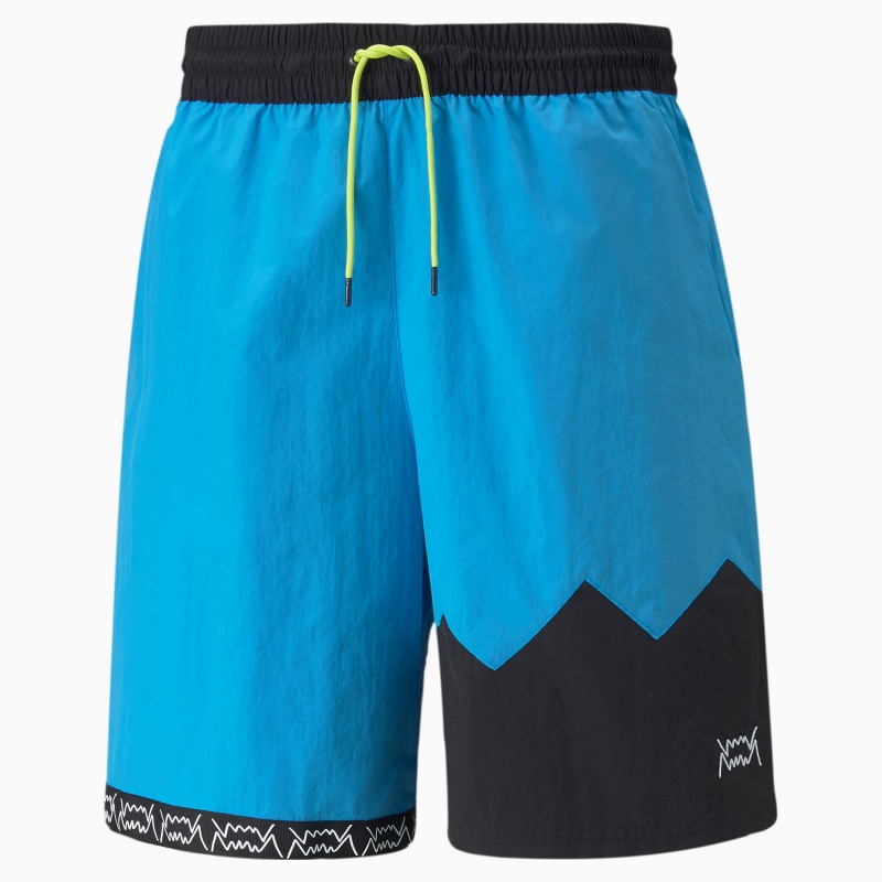Short Puma Jaws Woven Basketball Negros | 67241UDLF