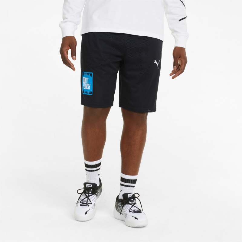 Short Puma Mesh Basketball Practice Negros | 72641KWNQ