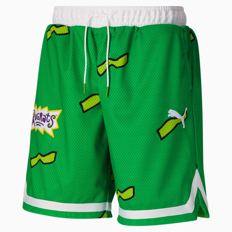 Short Puma PUMA x RUGRATS Basketball Verdes | 38419CBNZ