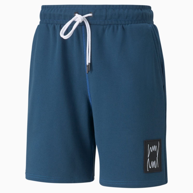 Short Puma Pivot Basketball Azules | 40396CXLF