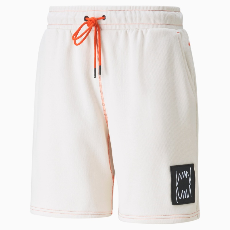 Short Puma Pivot Basketball Blancos | 96120JZGR