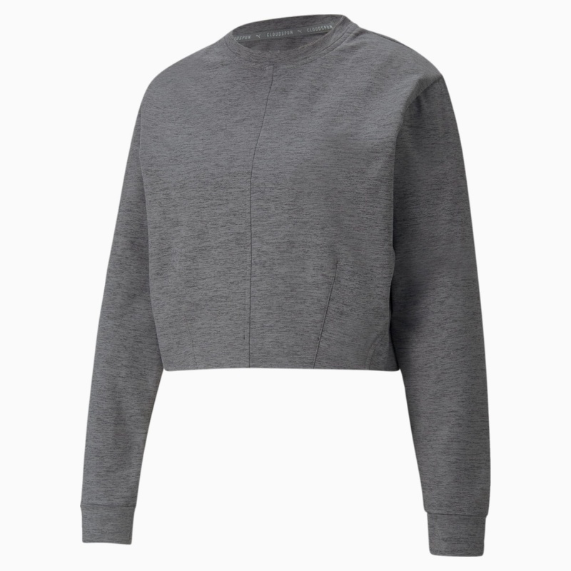 Sudadera Puma CLOUDSPUN Crew Neck Entrenamiento Negros | 81294GRDQ