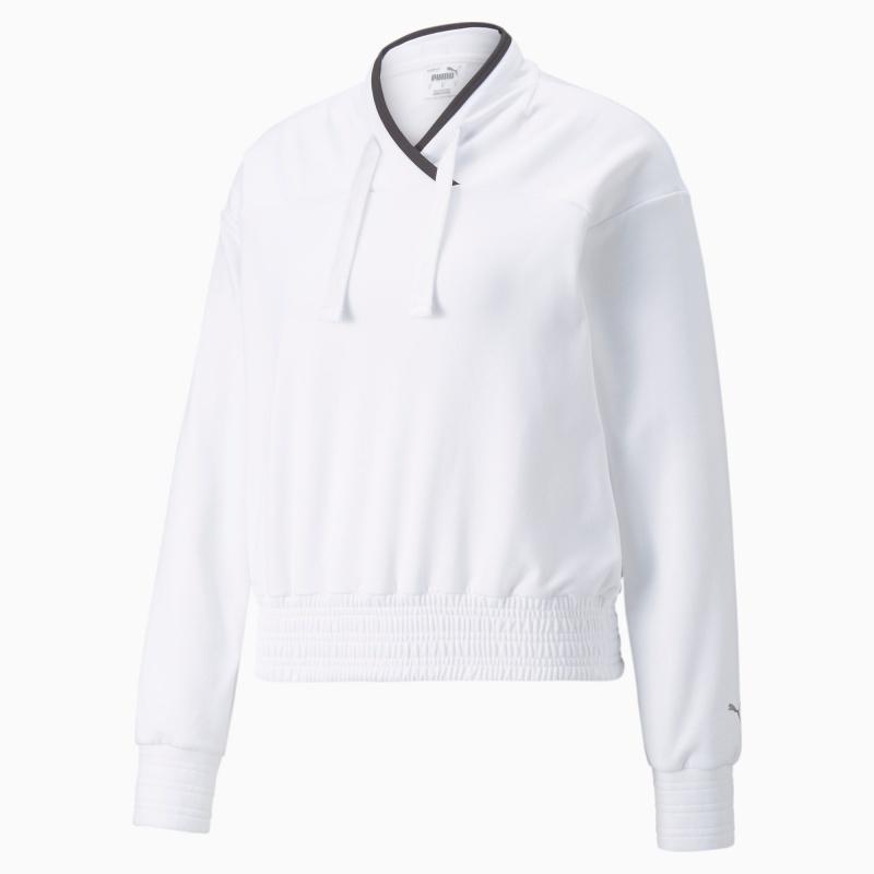 Sudadera Puma CLOUDSPUN Moda Luxe Entrenamiento Blancos | 30491YUJM