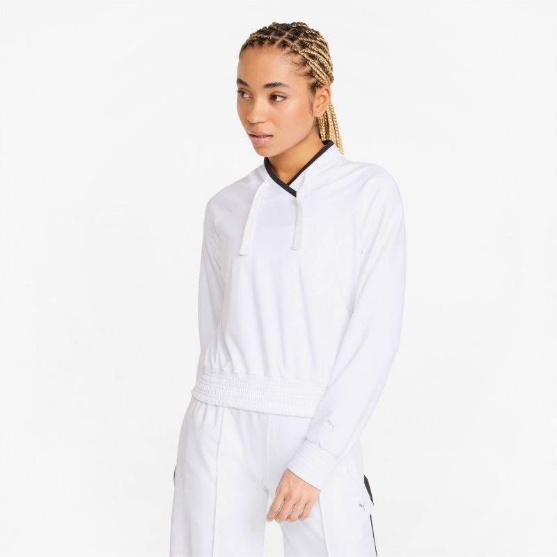 Sudadera Puma CLOUDSPUN Moda Luxe Entrenamiento Blancos | 30491YUJM
