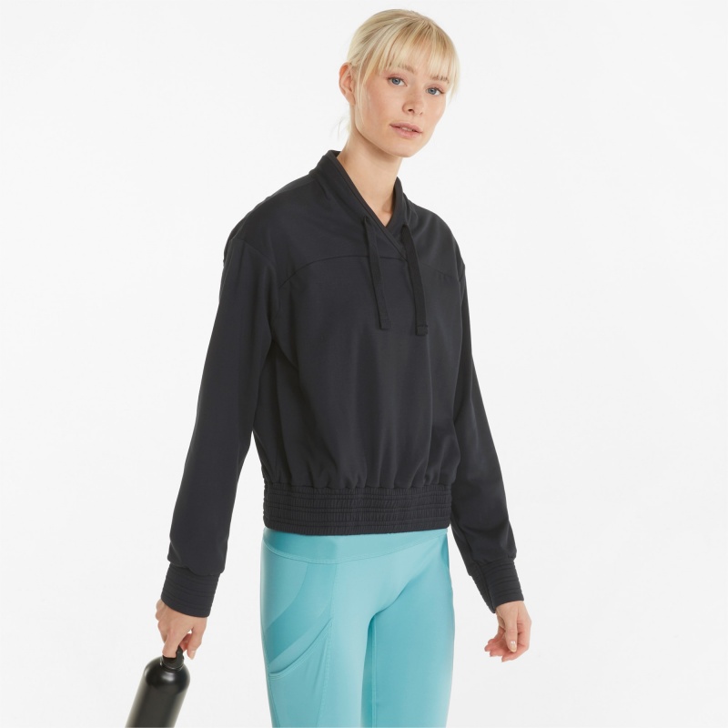 Sudadera Puma CLOUDSPUN Moda Luxe Entrenamiento Negros | 70924UJTI