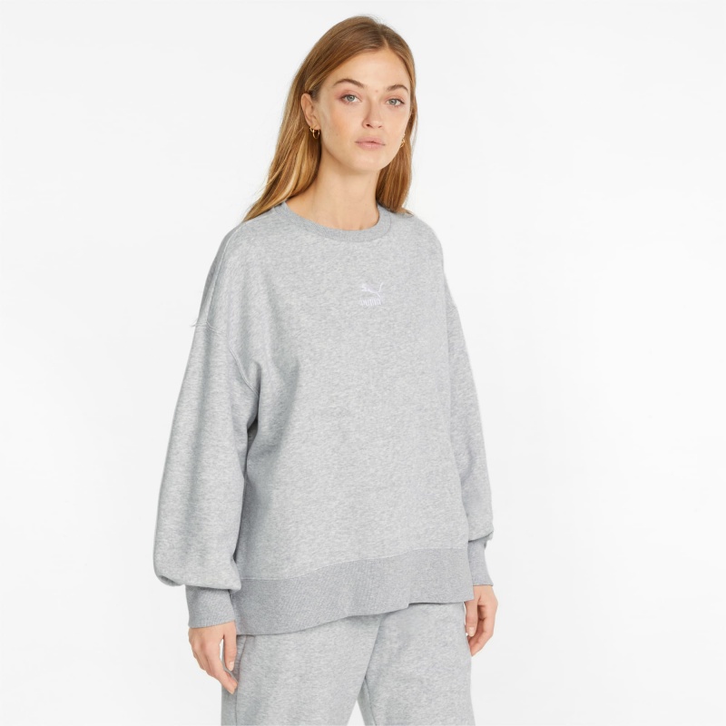 Sudadera Puma Classics Oversized Crew Azules | 63921VHPN