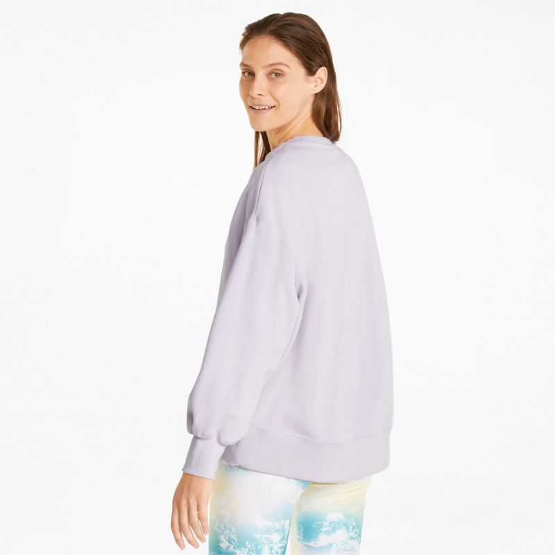 Sudadera Puma Classics Oversized Crew Lavanda | 05617HXJM