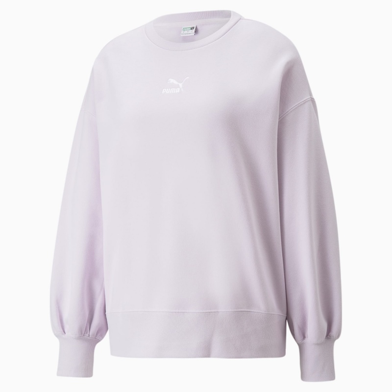 Sudadera Puma Classics Oversized Crew Lavanda | 05617HXJM