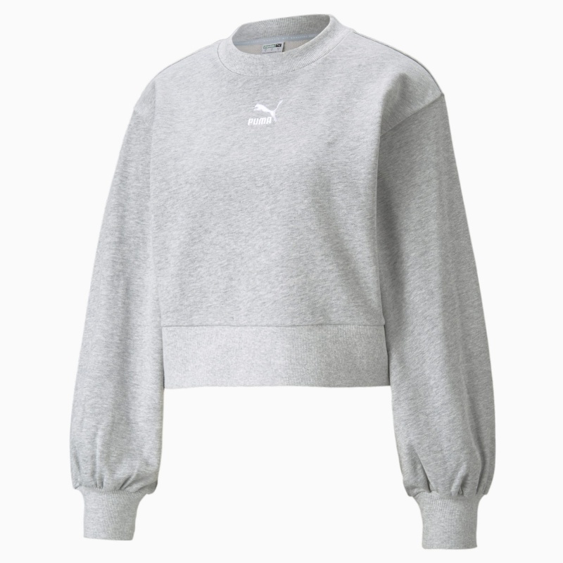 Sudadera Puma Classics Puff Sleeve Crew Neck Azules | 26538IRSV