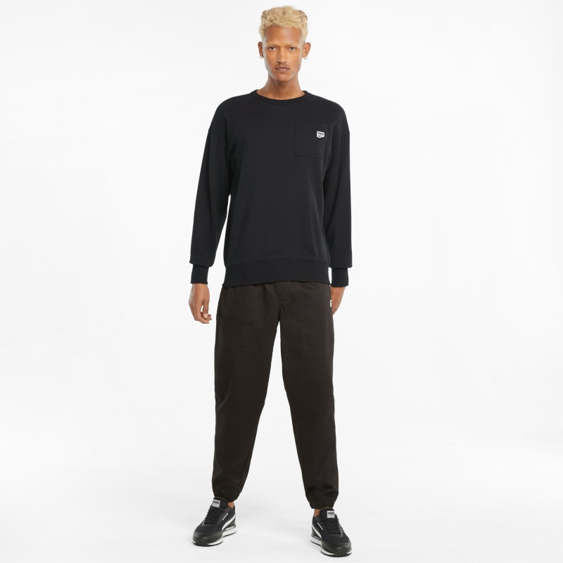 Sudadera Puma Downtown Crew Neck Negros | 56318TRHE