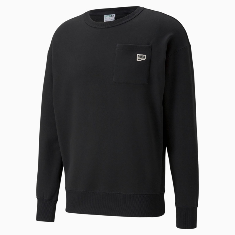 Sudadera Puma Downtown Crew Neck Negros | 56318TRHE