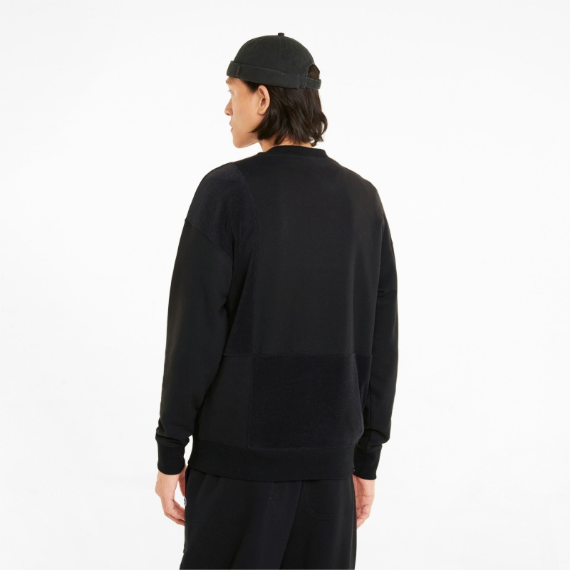 Sudadera Puma Downtown Crew Neck Negros | 57346LPXI