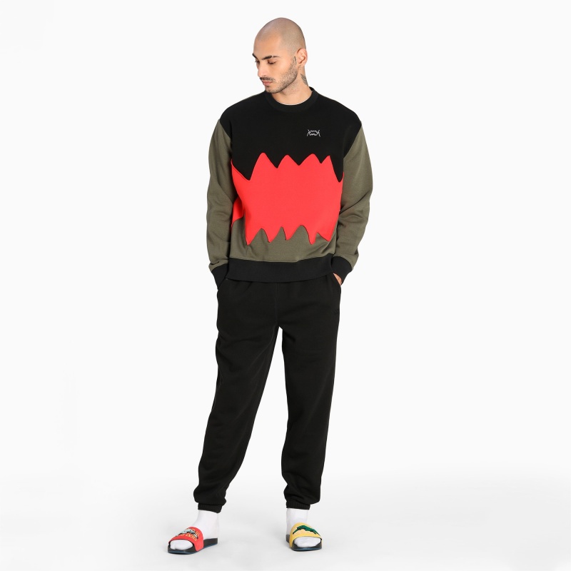 Sudadera Puma Enrolment Crew Neck Basketball Grape Leaf | 04297KDHY