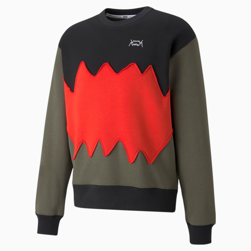 Sudadera Puma Enrolment Crew Neck Basketball Grape Leaf | 04297KDHY