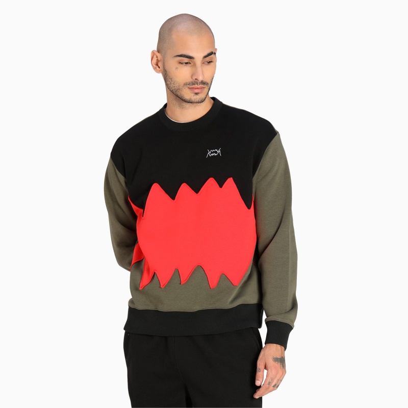 Sudadera Puma Enrolment Crew Neck Basketball Grape Leaf | 04297KDHY