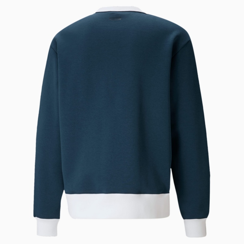 Sudadera Puma Enrolment Crew Neck Basketball Azules | 95074WNFB