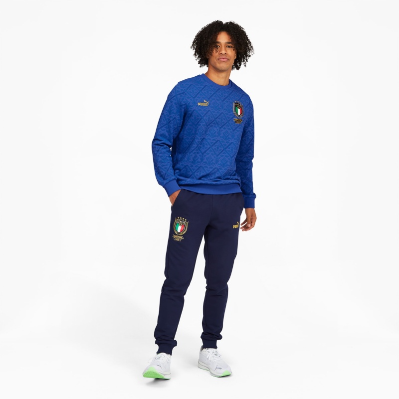 Sudadera Puma FIGC Estampados Winner Soccer Azules Azules | 07549JZRI