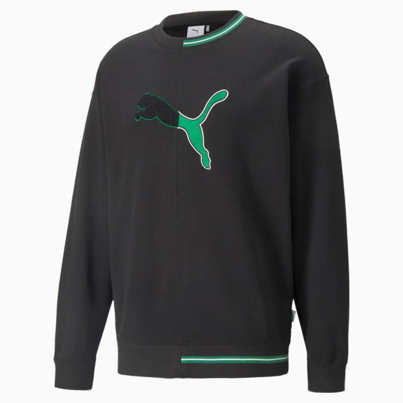 Sudadera Puma The NeverWorn Crew Neck Negros | 37695KVZA