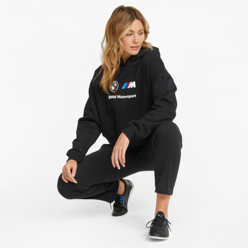 Sudadera con Capucha Puma BMW M Motorsport Essentials Logo Negros | 49381ZXPO