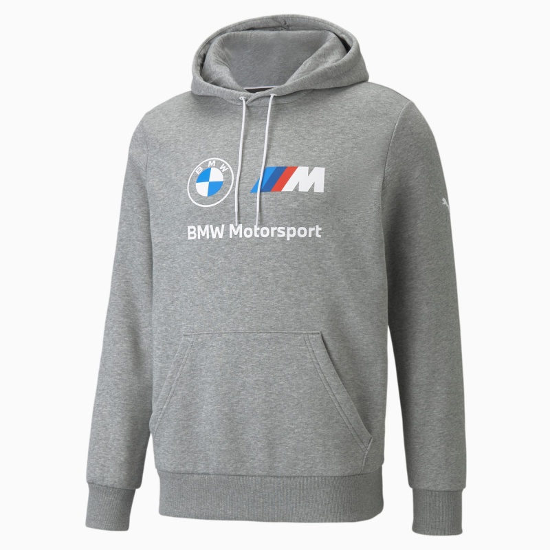 Sudadera con Capucha Puma BMW M Motorsport Essentials Fleece Medium Gray Heather | 97618QNFY