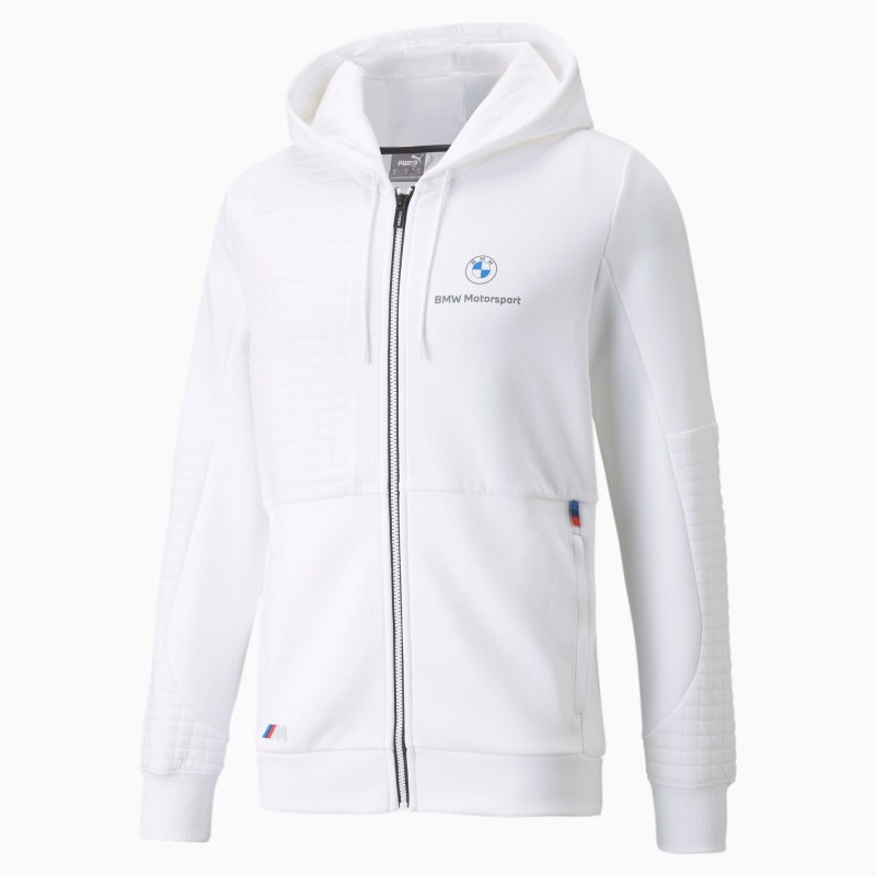 Sudadera con Capucha Puma BMW M Motorsport Full-Zip Blancos | 71236ZVBQ