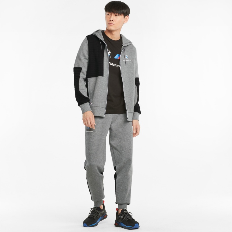 Sudadera con Capucha Puma BMW M Motorsport Full-Zip Medium Gray Heather | 23874CBNF