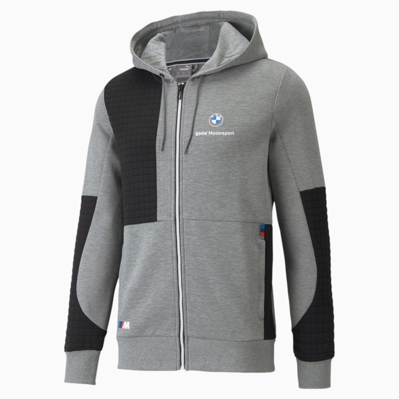 Sudadera con Capucha Puma BMW M Motorsport Full-Zip Medium Gray Heather | 23874CBNF