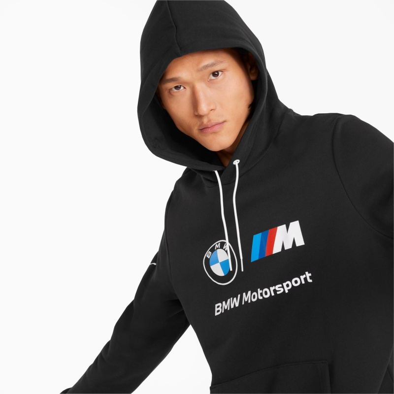 Sudadera con Capucha Puma BMW M Motorsport Essentials Entrenamiento Negros | 04596AUXN