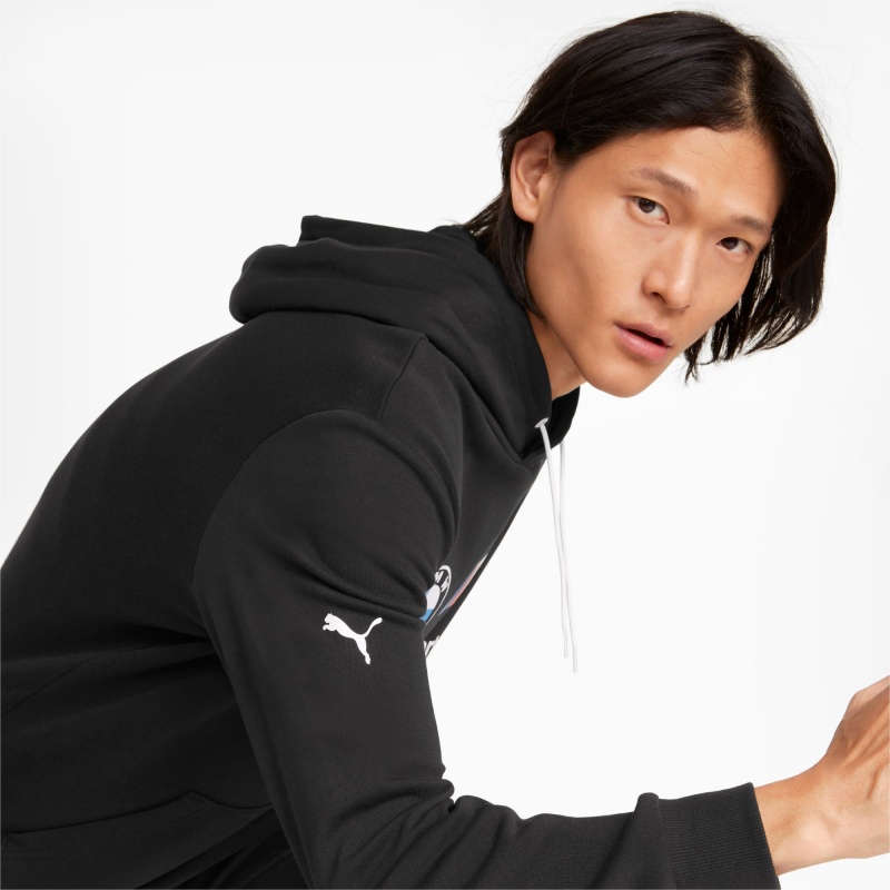 Sudadera con Capucha Puma BMW M Motorsport Essentials Entrenamiento Negros | 04596AUXN