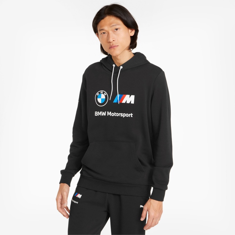 Sudadera con Capucha Puma BMW M Motorsport Essentials Entrenamiento Negros | 04596AUXN