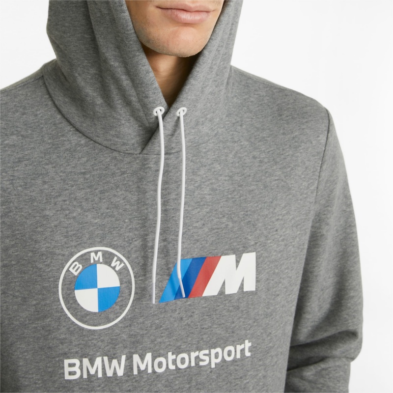 Sudadera con Capucha Puma BMW M Motorsport Essentials Entrenamiento Medium Gray Heather | 17645QIPR