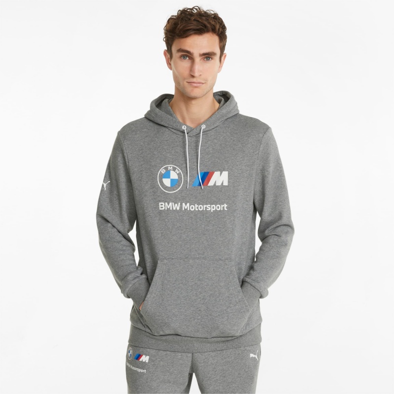 Sudadera con Capucha Puma BMW M Motorsport Essentials Entrenamiento Medium Gray Heather | 17645QIPR