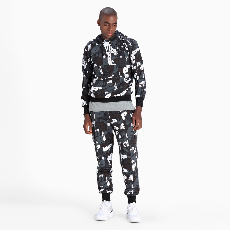 Sudadera con Capucha Puma Booster Basketball Negros | 35249JORS