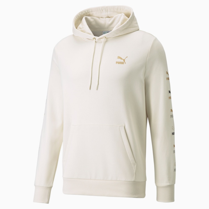 Sudadera con Capucha Puma CG Estampados French Terry Ivory Glow | 35869KYDU