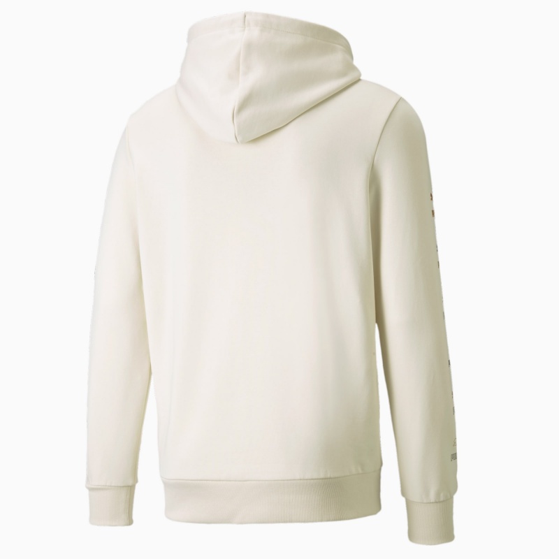Sudadera con Capucha Puma CG Estampados French Terry Ivory Glow | 35869KYDU