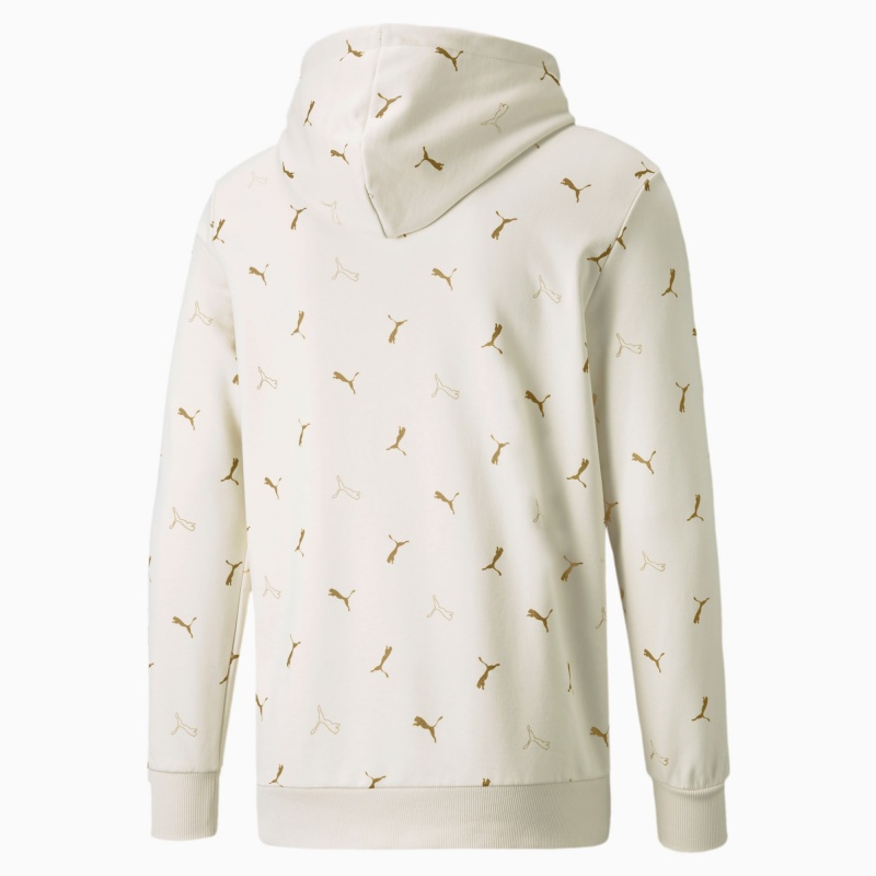 Sudadera con Capucha Puma CG Printed French Terry Ivory Glow | 92681QVLN