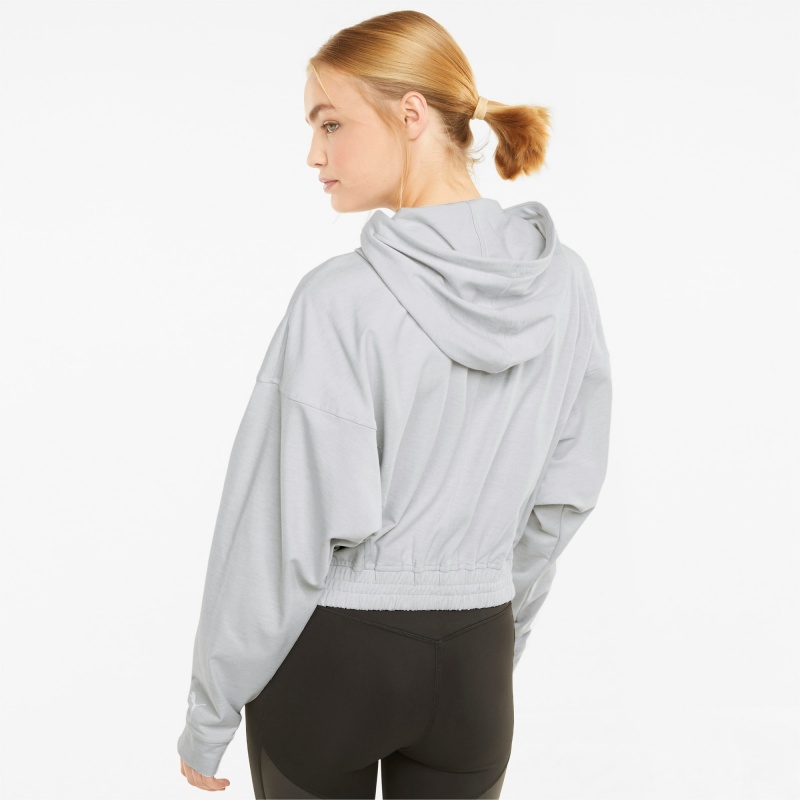 Sudadera con Capucha Puma CLOUDSPUN Full-Zip Entrenamiento Nimbus Cloud Heather | 56890ZASI