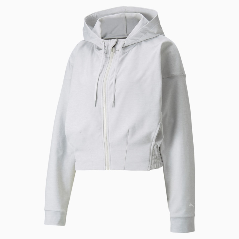 Sudadera con Capucha Puma CLOUDSPUN Full-Zip Entrenamiento Nimbus Cloud Heather | 56890ZASI