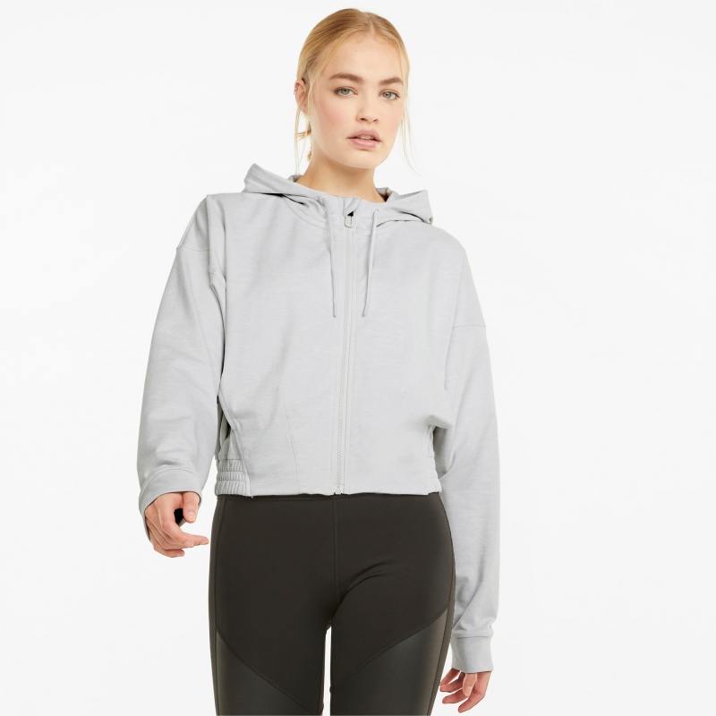 Sudadera con Capucha Puma CLOUDSPUN Full-Zip Entrenamiento Nimbus Cloud Heather | 56890ZASI