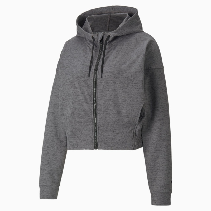 Sudadera con Capucha Puma CLOUDSPUN Full-Zip Entrenamiento Negros | 36175OUDR