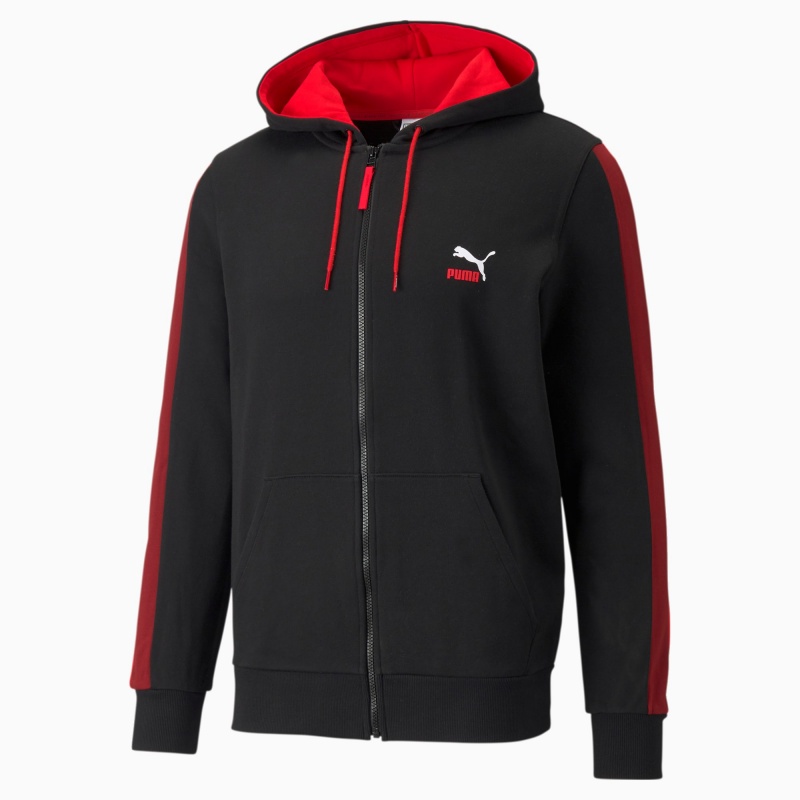 Sudadera con Capucha Puma CLSX French Terry Full-Zip Negros | 86527DSMF