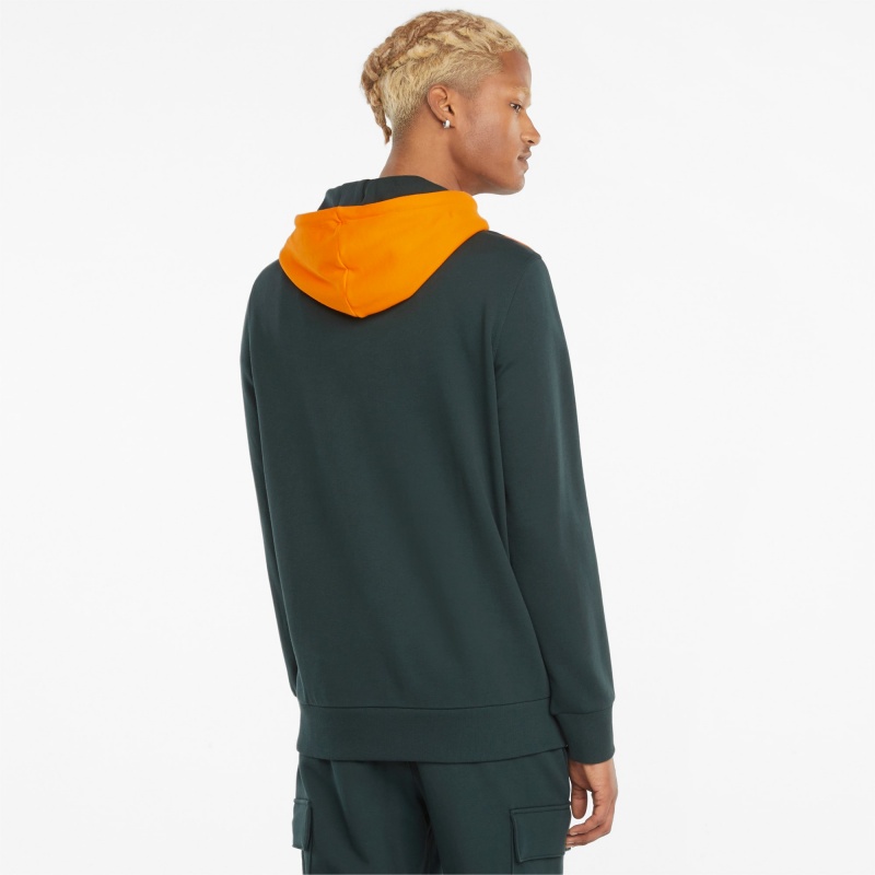 Sudadera con Capucha Puma CLSX Piped Regular Verdes | 14207HDST