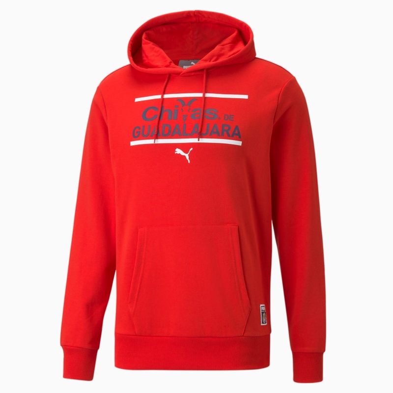 Sudadera con Capucha Puma Chivas FtblCore Soccer Rojos | 53172WXBZ