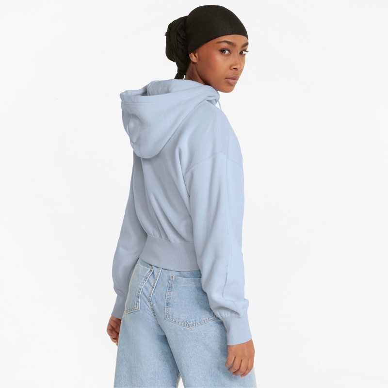 Sudadera con Capucha Puma Classics Cropped Arctic Ice | 46938HWBX