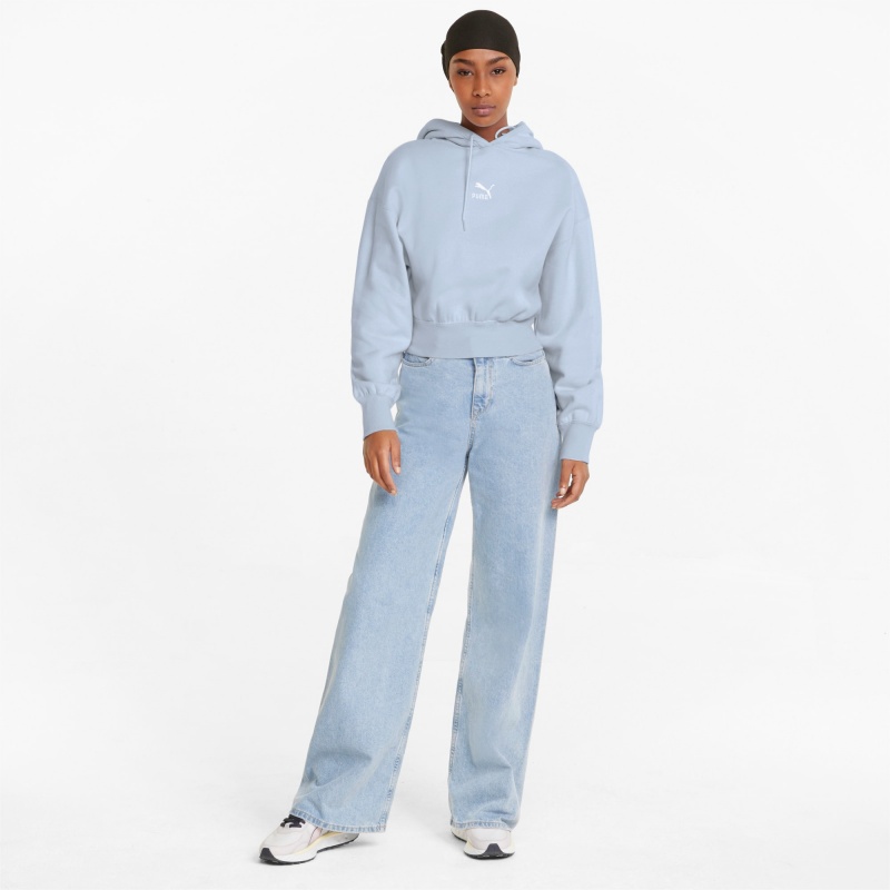 Sudadera con Capucha Puma Classics Cropped Arctic Ice | 46938HWBX