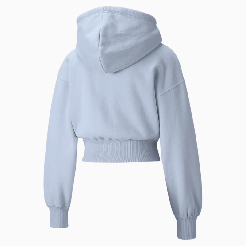 Sudadera con Capucha Puma Classics Cropped Arctic Ice | 46938HWBX