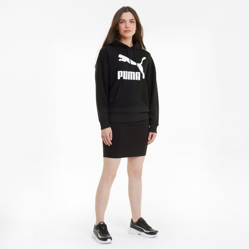 Sudadera con Capucha Puma Classics Logo Negros | 09216PZUS